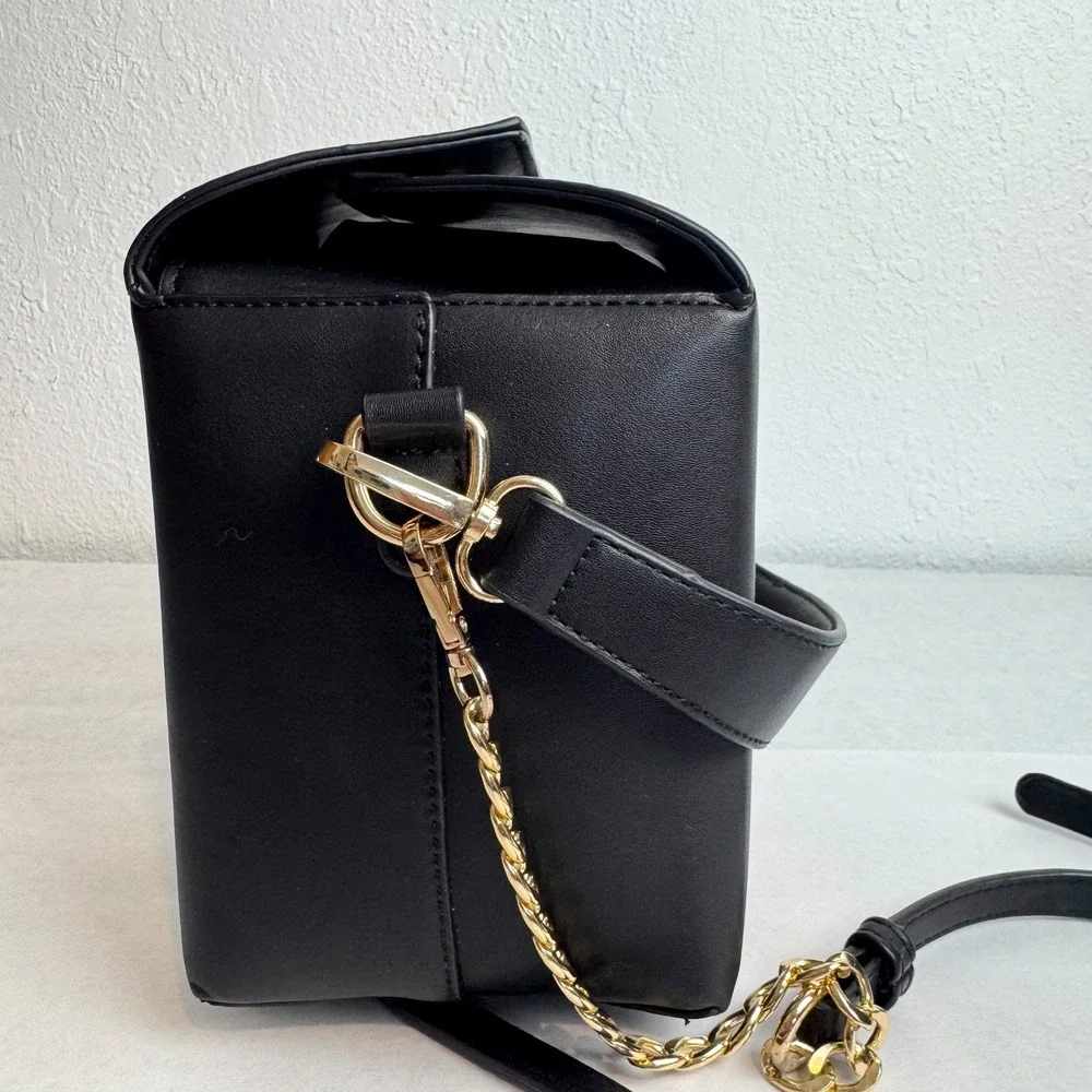 Black Chinese Takeout Box Crossbody Bag Red Pagoda Thank You Novelty Purse - Picture 4 of 9